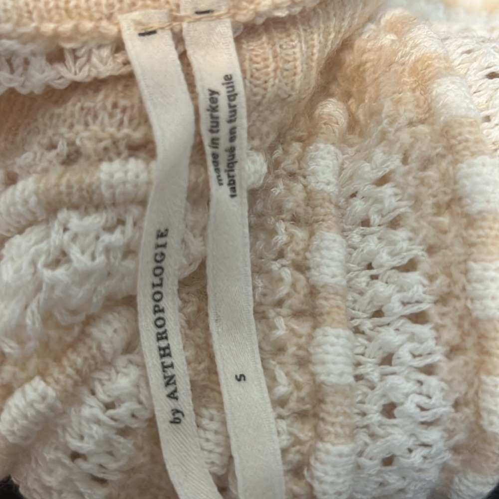 Anthropologie Open-Stitch Checkered Sweater Size Small - Picture 11 of 13